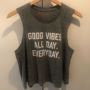 Spiritual Gangster Grey Crop Tank